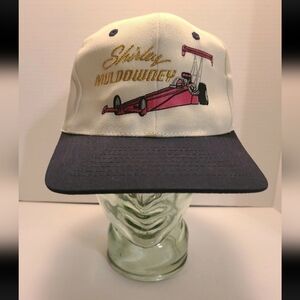 VTG SHIRLEY MULDOWNEY SNAPBACK HAT CAP AUTOGRAPHED DRAGSTER 4 WORLD CHAMPION EUC